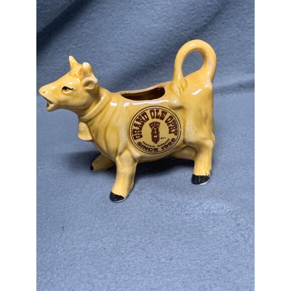 Vintage Grand Ole Opry Ceramic Cow Creamer Collectible Yellow - Picture 2 of 11